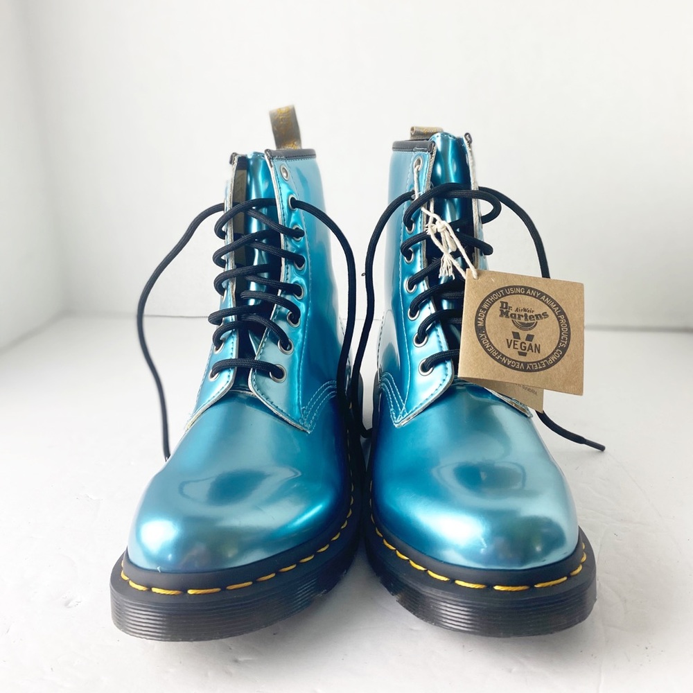 Dr. Martens Women's 1460 Vegan Blue Metallic
